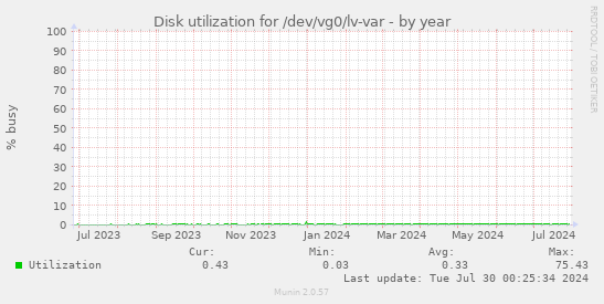 Disk utilization for /dev/vg0/lv-var