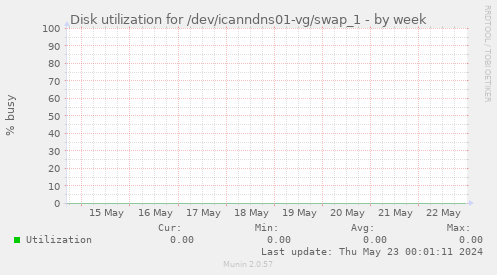 Disk utilization for /dev/icanndns01-vg/swap_1