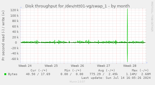 Disk throughput for /dev/ntt01-vg/swap_1